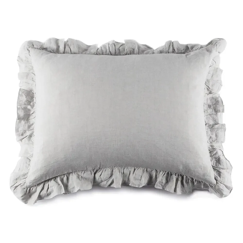 Pom Pom at Home 'Charlie' Linen Sham Standard in Silver